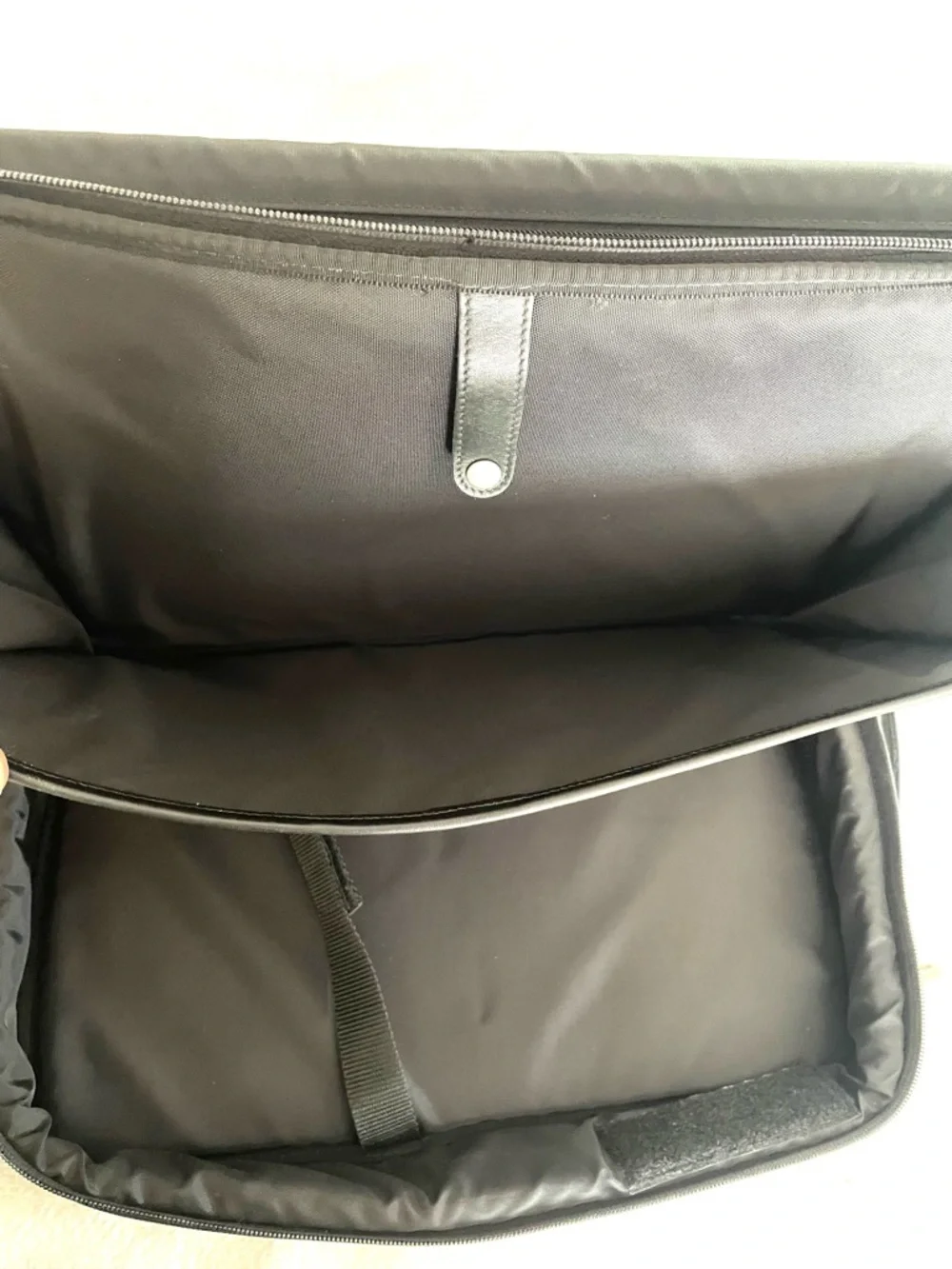 Vintage Coach Black Leather & Nylon Briefcase w/ Padded Laptop Compartment
